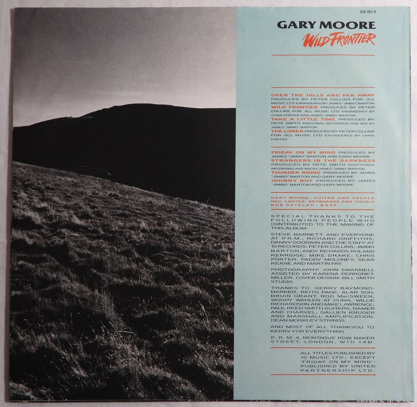 Dischi in vinile: Gary Moore - Wild Frontier (LP, Vinyl 1987) – Usato da Dübendorf venduto da mar_85sd 2