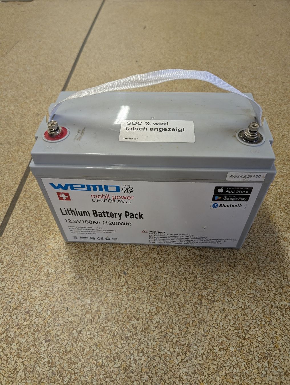 Dispositivi a energia solare: WEMO Lithium Battery Pack 12.8V100Ah  – Usato da Einsiedeln venduto da 031893843546866