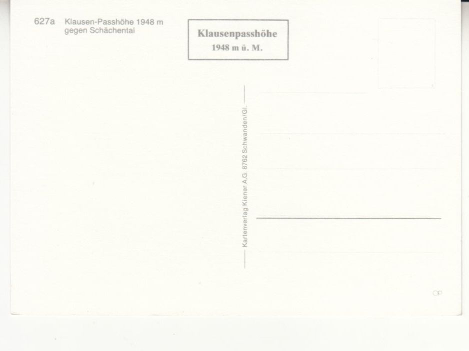 Ansichtskarten: Klausenpass ca. 1970 – Gebraucht aus Bürglen TG von StampGraf 1