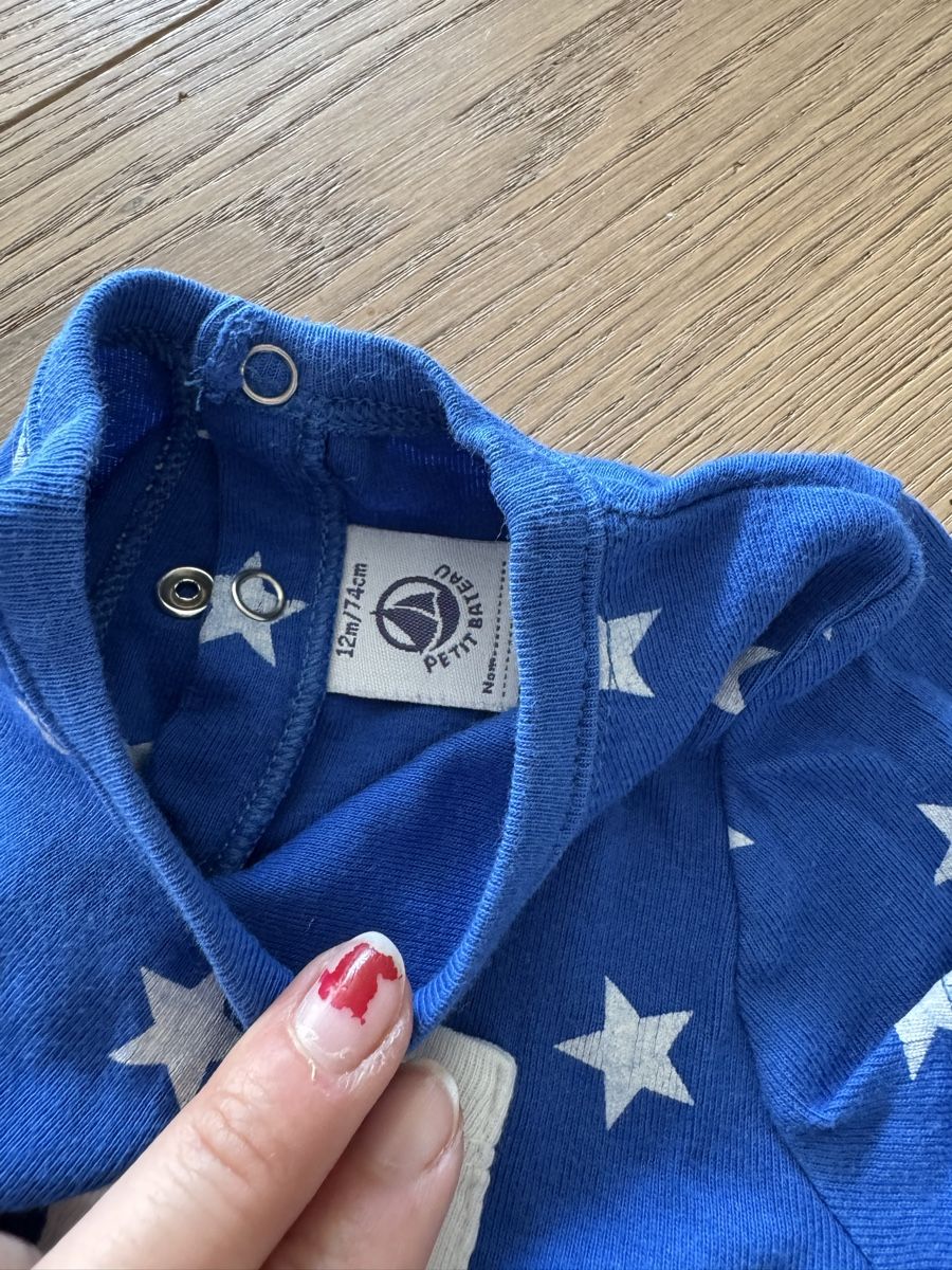 Petit Bateau Lotti & Set di vestiti: Petit Bateau Set, Gr. 74, Blau mit Sternen – Usato da Küsnacht ZH venduto da ToddyGinger 2