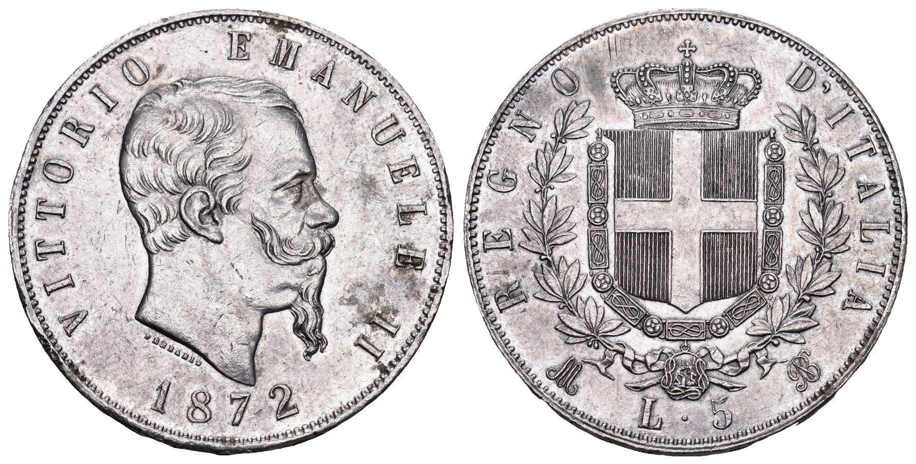 Tutti le monete: Italien 1872 – Usato da Bern venduto da numismatictops
