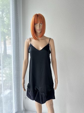 Maje dress black size M/L slip dress ruffle hem