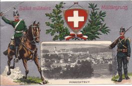 PORRENTRUY,M carte militaire avec fenêtre