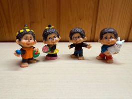 4 Bully Monchichi, Vintage Figuren, 1982