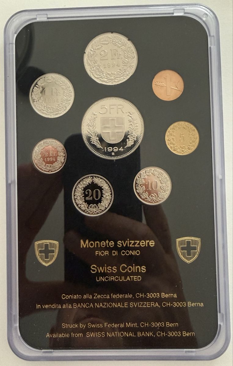 Tutti le monete: Schweizer Münzsatz Stempelglanz 1994 – Usato da Appenzell venduto da Wumo74