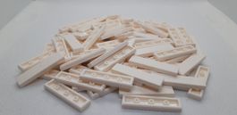 Lego 100 Stk. Flat Tile 1x4 weiss