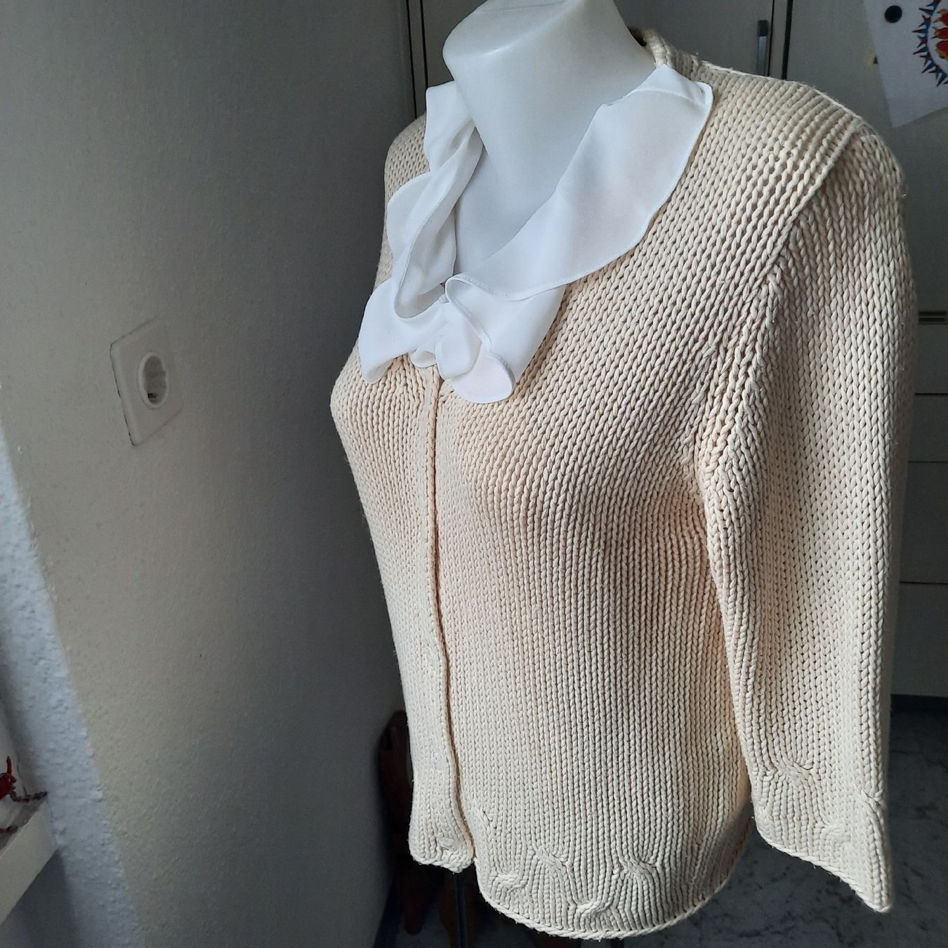 Luisa Cerano Jacken: Strickjacke Luisa Cerano Gr. 36 beige Baumwolle. – Gebraucht aus Hinwil von Wuschi40 1