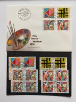 FDC Pro Patria Satzbrief + Passende 4er Blöcke 1991 ET