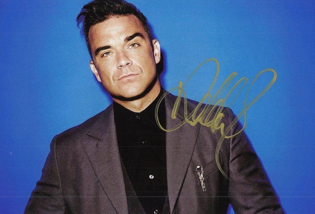 Autografi: Robbie WILLIAMS ORIG. AUTOGRAMM – Usato da Egg b. Zürich venduto da Dbunny