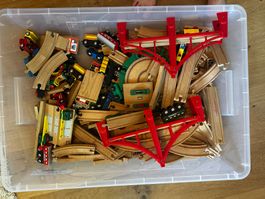 XXL Set Holzeisenbahn Zubehör Konvolut diverse Teile