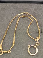 Jugendstil Gold Duble Taschenuhr Kette um 1900j Top