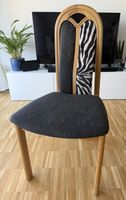 Massivholz Stuhl mit Zebra-Muster (4x)
