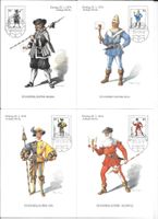 4 Maximumkarten Serie W46-W49 Orts-ET 29.1.1974