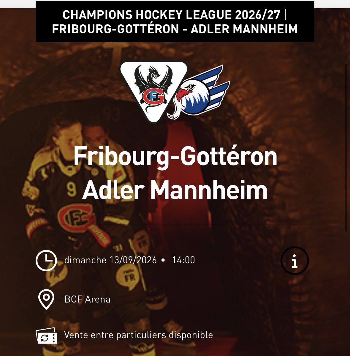Tickets: Gottéron Ticket 13.09.2026 Ticket – Neu (gemäss Beschreibung) aus Rechthalten von Thierry_89