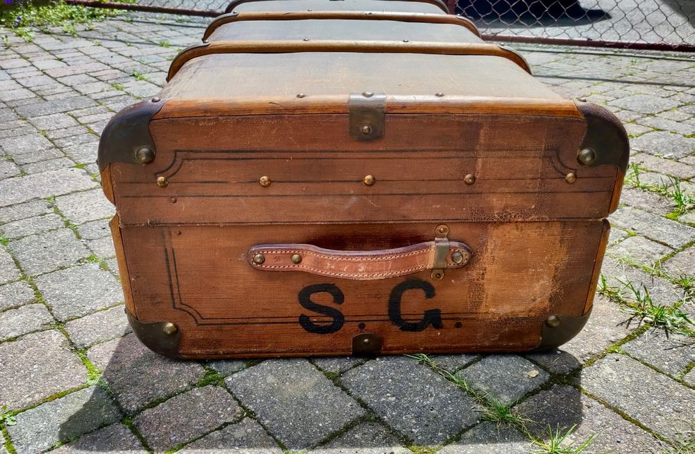 Ancienne Malle de voyage Coffre en bois Pirate - Ameublement