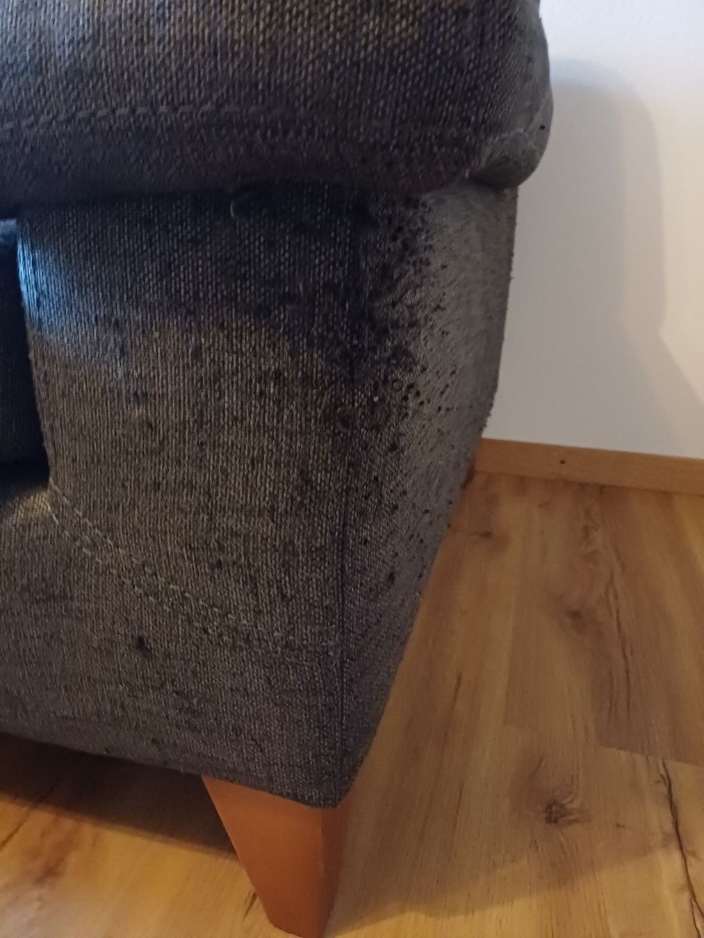Sofas: Ecksofa anthrazit, L-förmig,  gebraucht – Gebraucht aus Oberschrot von T.9b 4
