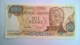 Billet banque Argentine 1000 Pesos série 1976/82 UNC