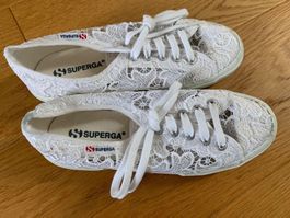 Superga Canvas Turnschuhe Sneaker mit Stickerei Gr. 38 Neu