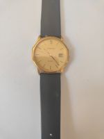 Certina Vintage Uhr, vergoldet, mit Lederarmband Hirsch