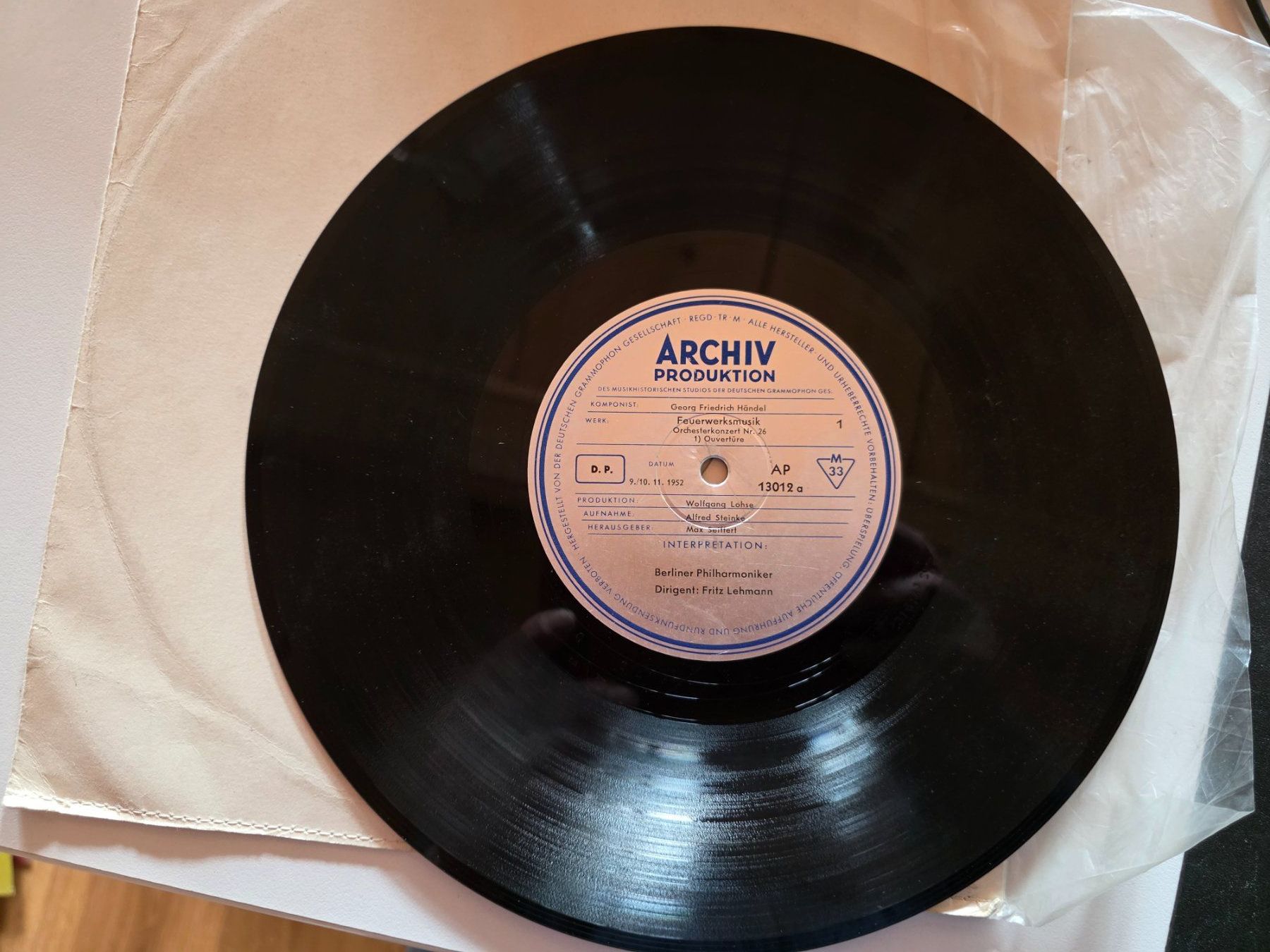Dischi in vinile: LP: Schellack: Feuerwerksmusik G.F. Händel – Usato da Walterswil BE venduto da Lonitti 1