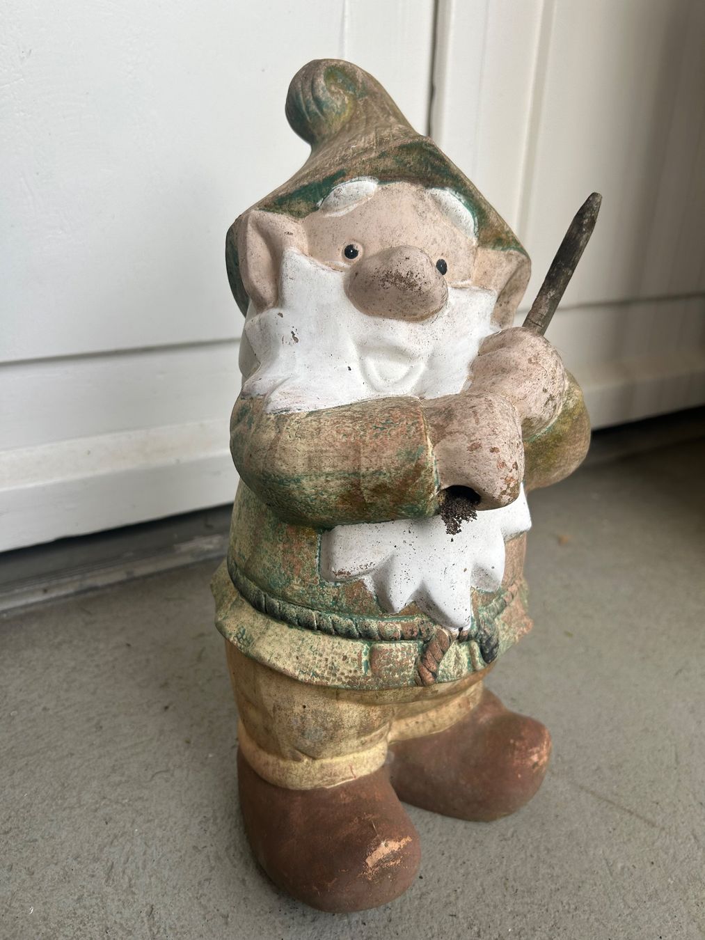 Figuren: Alter, charmanter Gartenzwerg aus Terrakotta – Gebraucht aus Rorschacherberg von Svebe 2