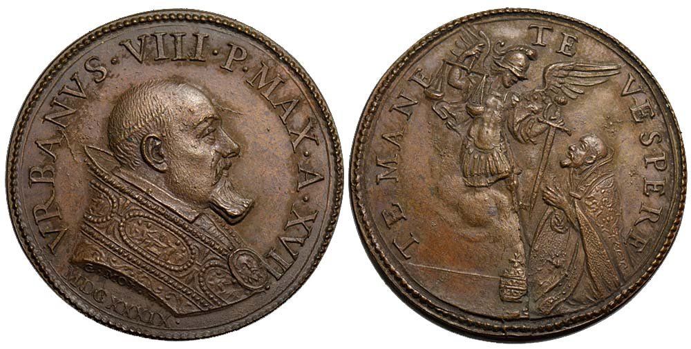 b- Rom, Urban VIII, Medaille AN XVII (1639) (Usato) a Chiasso per CHF ...