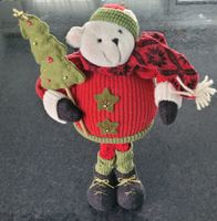 Weihnachtsdeko: Süsser Bär mit Tannenbaum Dekofigur ca.36 cm