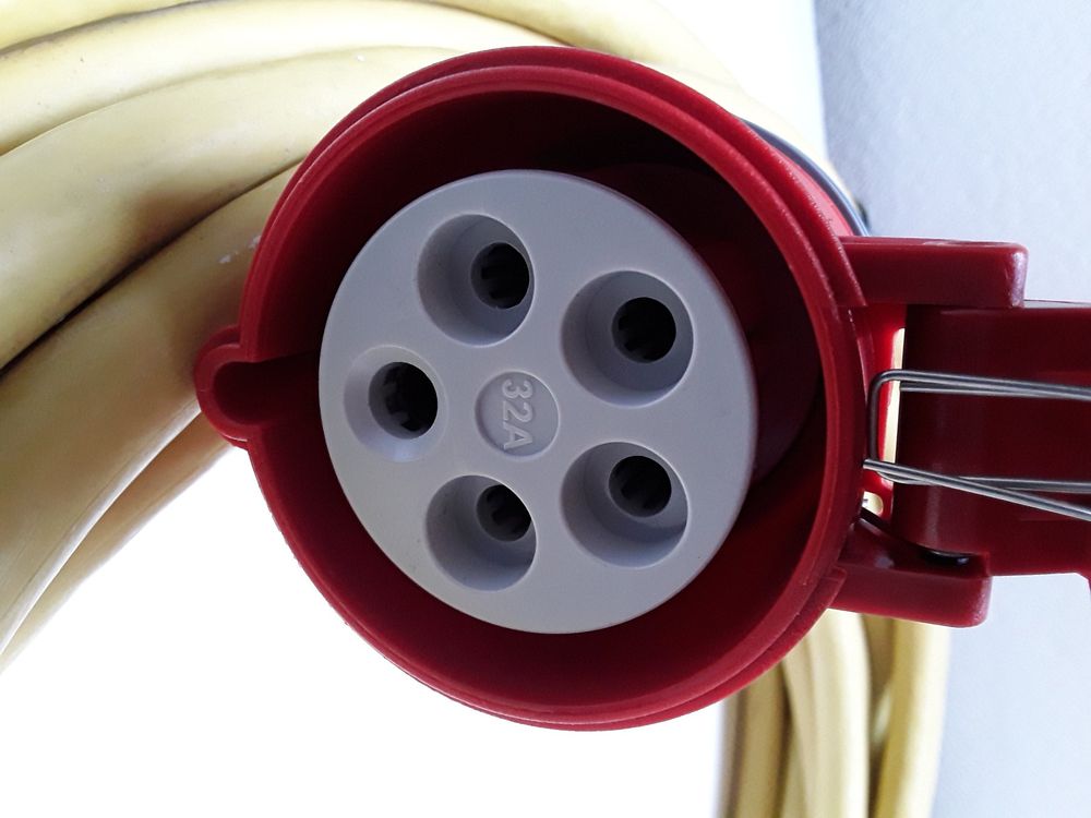 Starkstromkabel 32A 20m H07RN-F 5x6mm² - CEE Verlängerung IP44