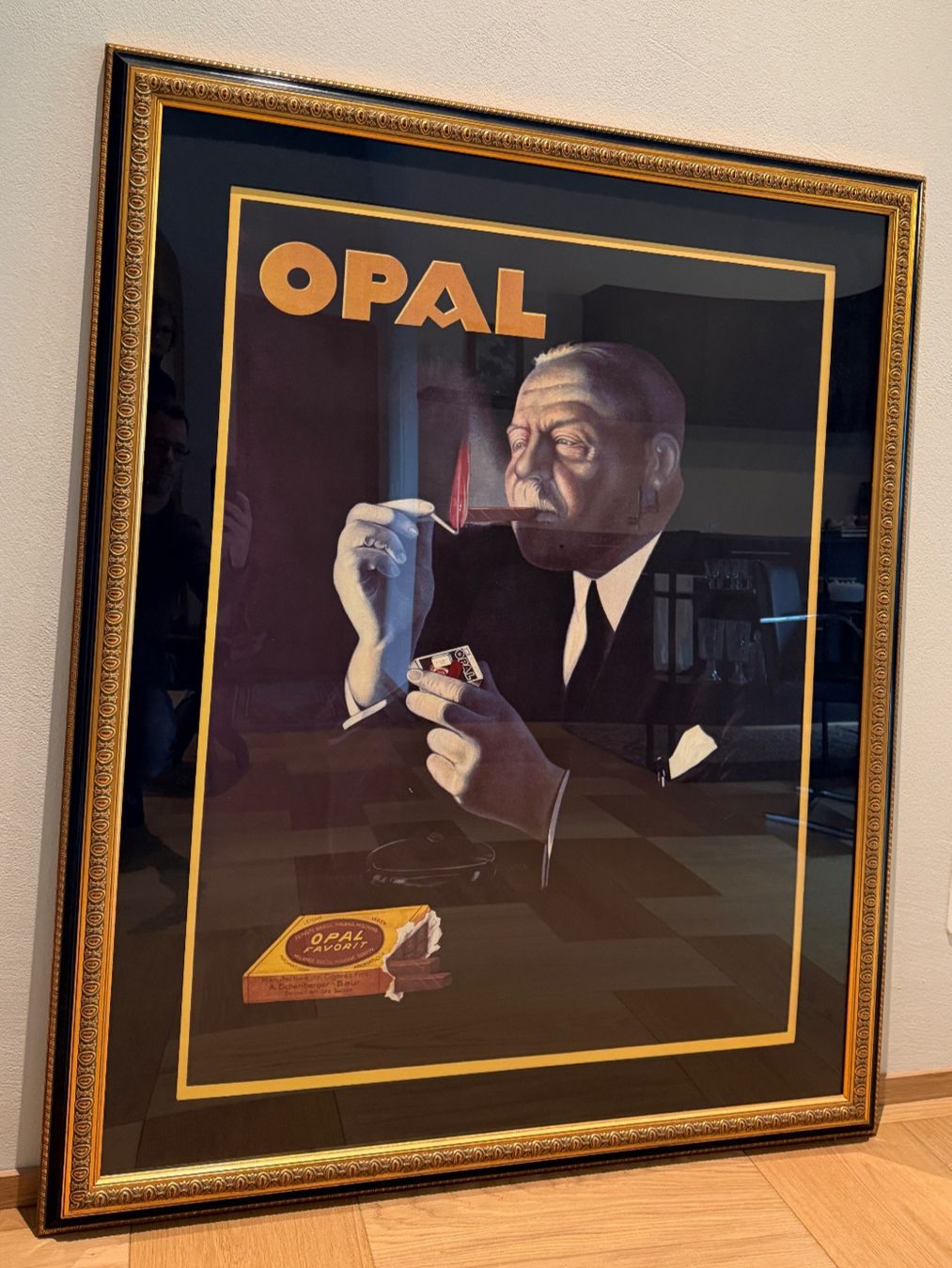 Posters & Illustrations: Gerahmtes Opal Bild vintage - Raucher – D'occasion à Malans GR par Eitschi