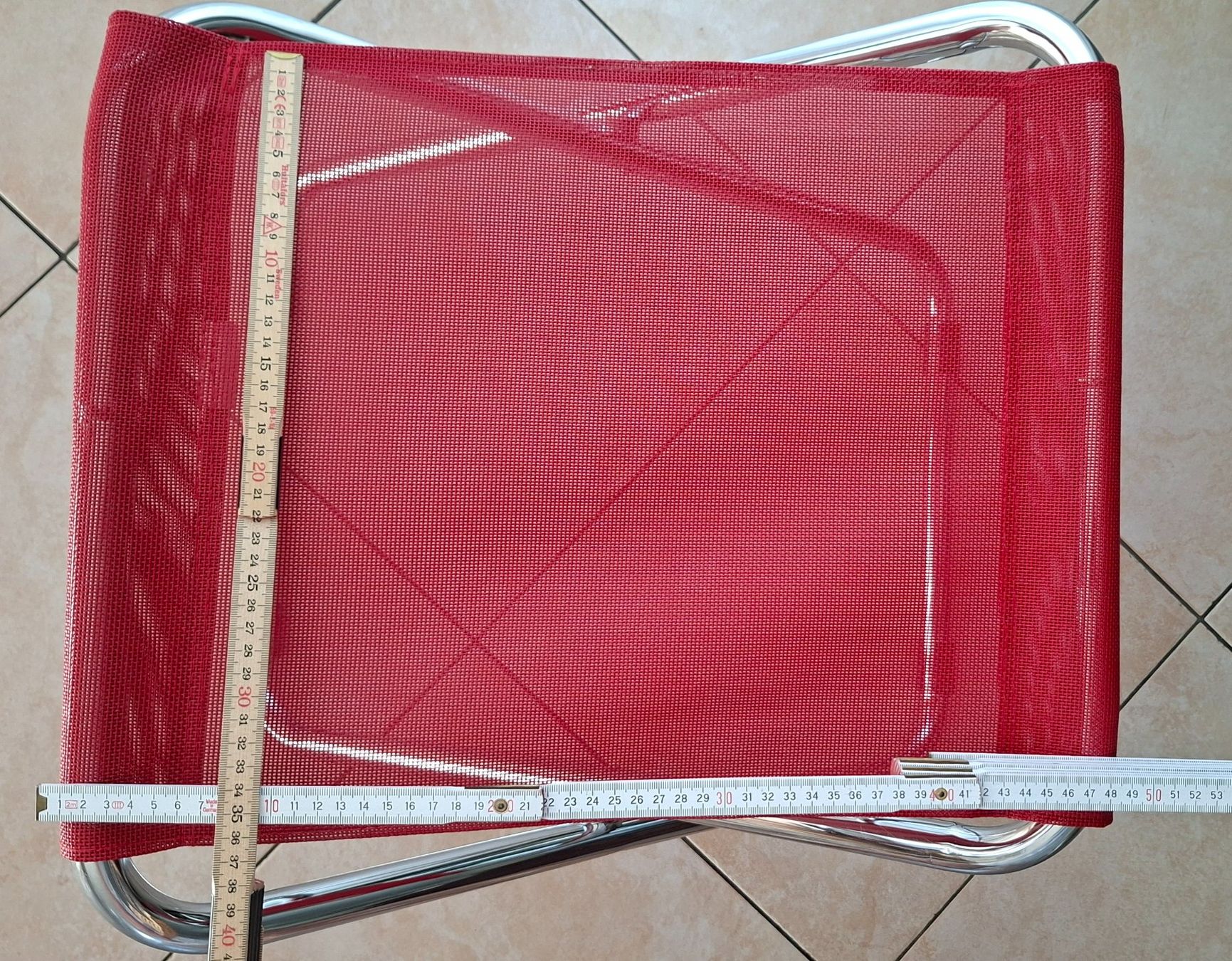Fiam Hocker: Fiam original Klapphocker rot Metallgestell – Gebraucht aus Opfikon von Diversamente 5