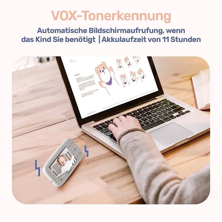 Babyphone: jeeber Babyphone mit 2 Kamera 2K mit 4" Farbdisplay 500m – Nuovo (secondo la descrizione) da Kreuzlingen venduto da Best-Deal-Oase 6