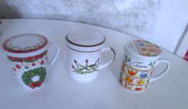 3 Teetassen aus Porzellan