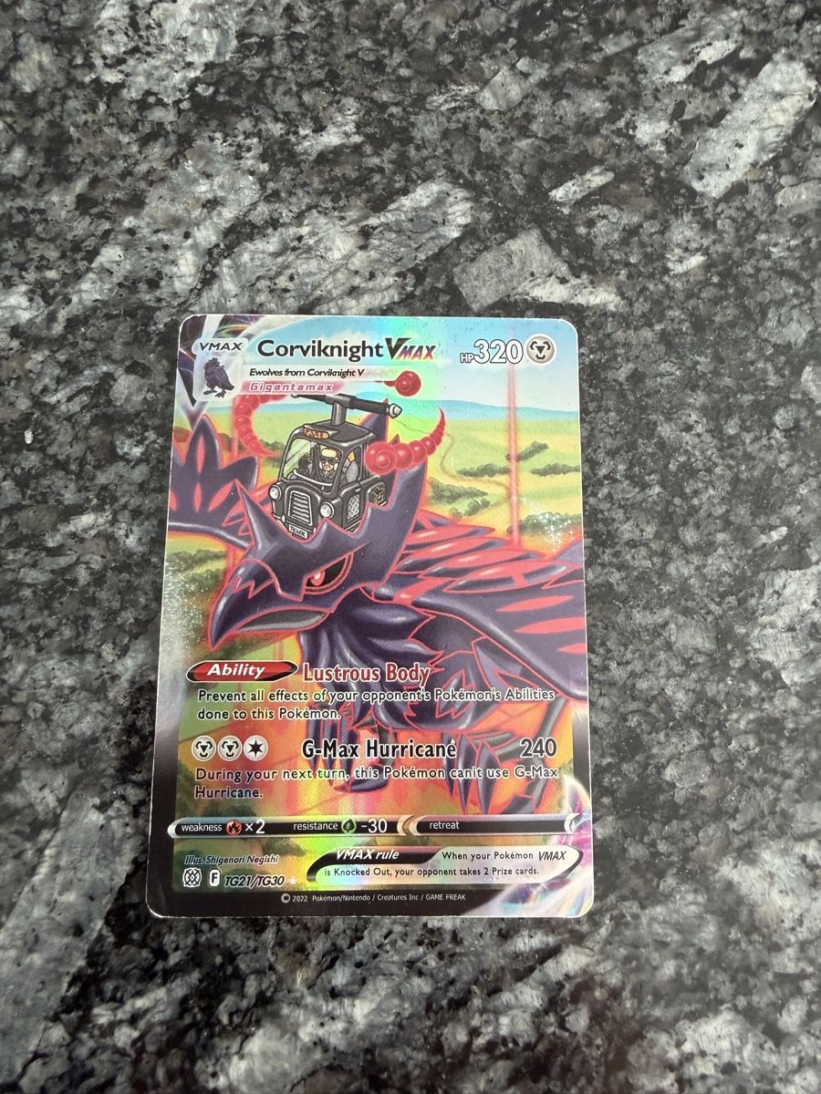 Pokémon Carte collezionabili: Pokémon Corviknight VMAX TG21/TG30 – Usato da Liestal venduto da arl_6tv7