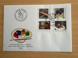 Ersttagsbrief Bundesfeier Marken 1986 Schweiz Pro Patria