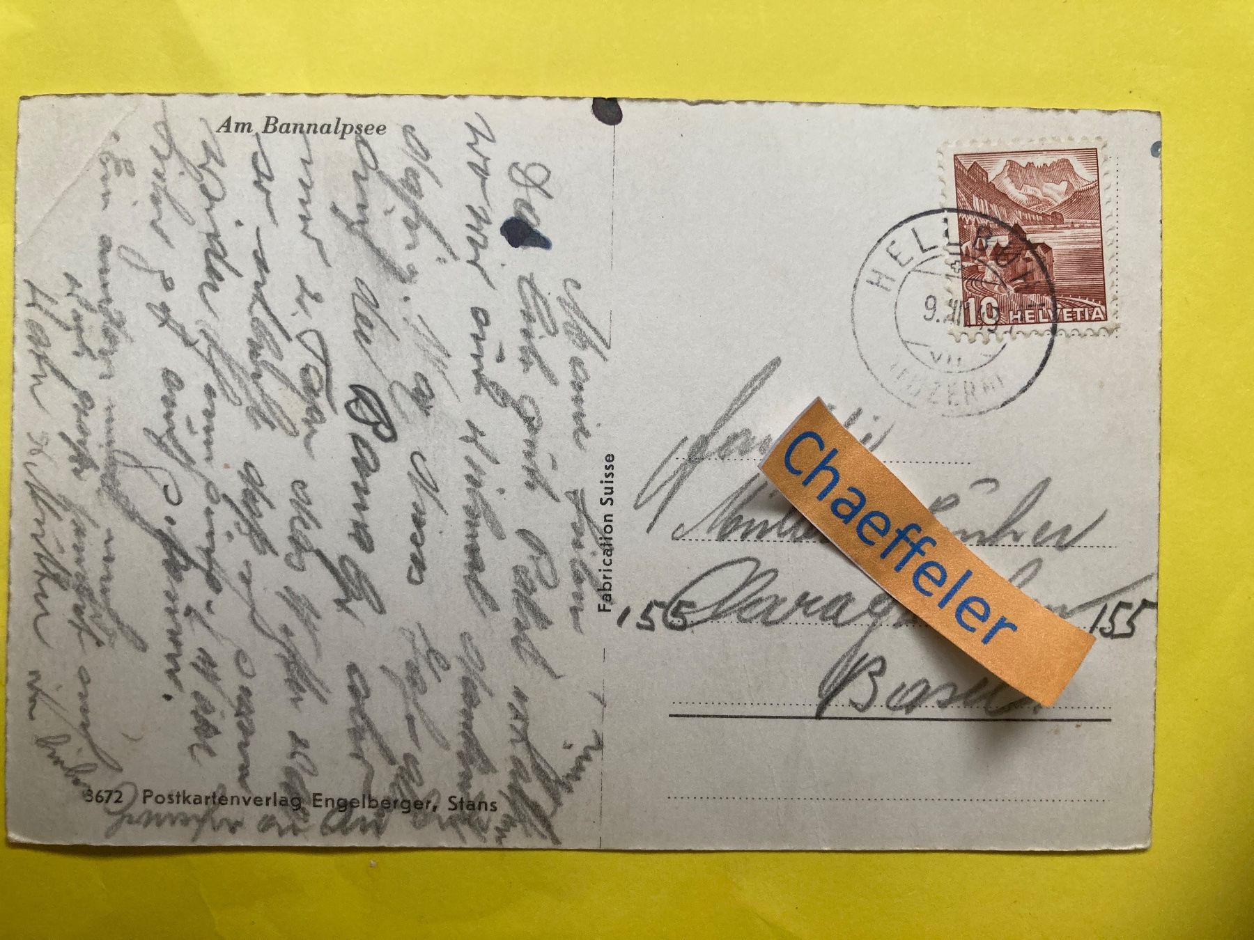 Cartoline postali: 1943 Am Bannalpsee – Difettoso da Zürich venduto da Chaeffeler 2