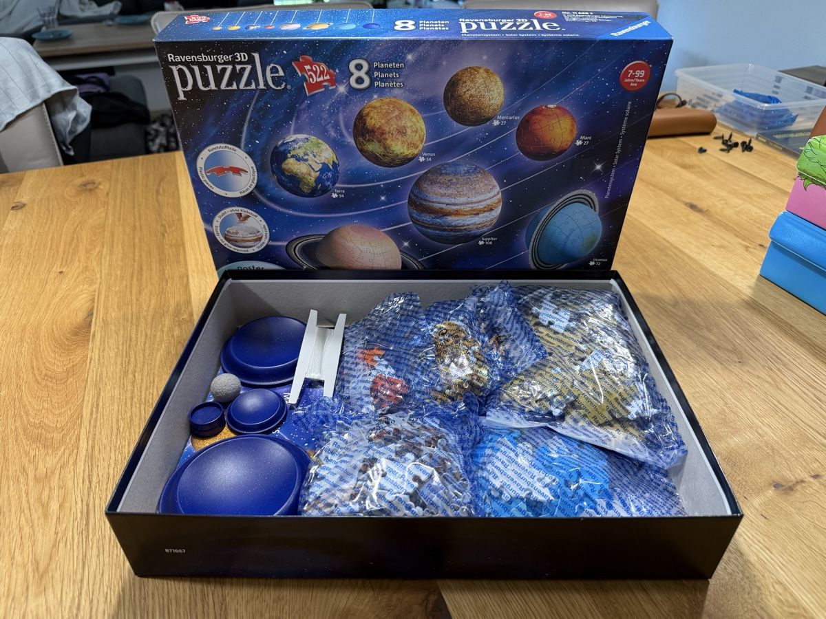 Ravensburger Puzzles: Ravensburger 3D Puzzle Sonnensystem 522 Teile – Gebraucht aus Wallisellen von FabianB