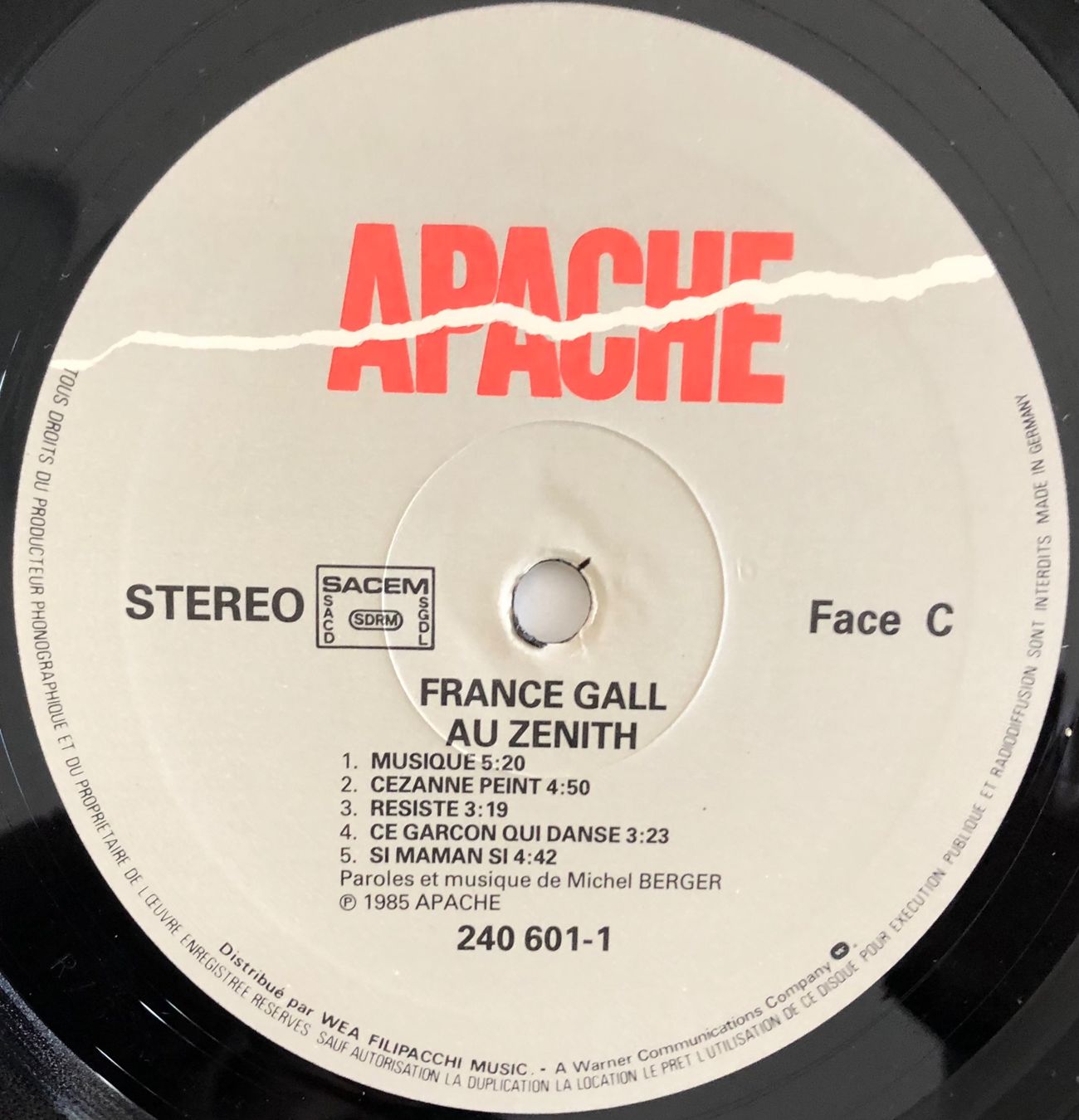 Dischi in vinile: FRANCE GALL - AU ZENITH – Usato da Poliez-Pittet venduto da Newtown-Records 5