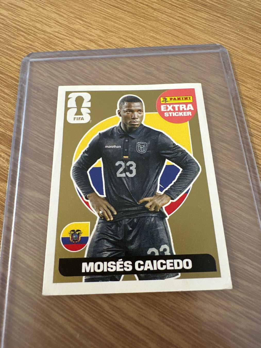 Panini Carte collezionabili: Extra Sticker Gold WM 26: Moises Caicedo – Nuovo e nell'imballaggio originale da Winterthur venduto da sah_gn89
