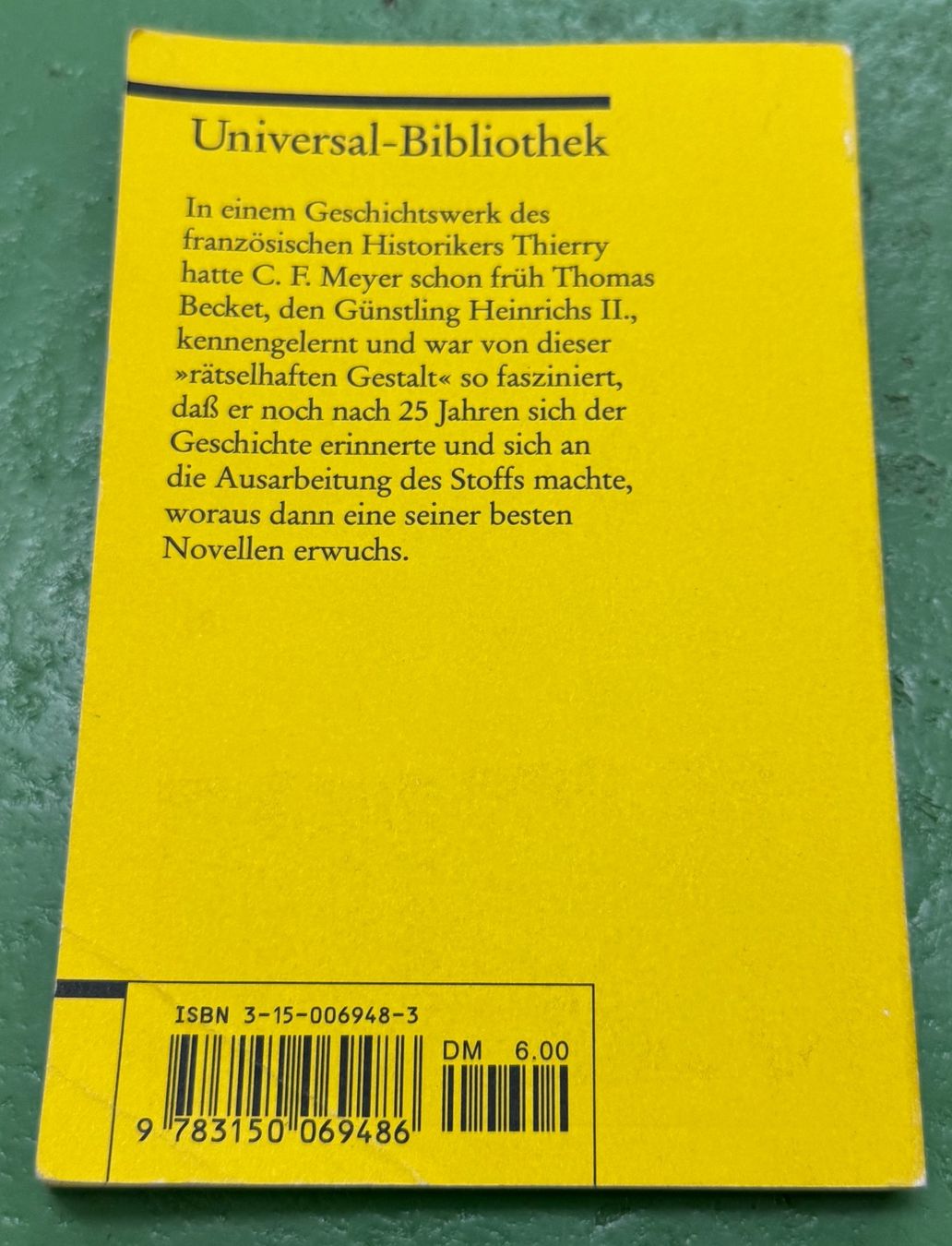 Libri: Conrad Ferdinand Meyer: Der Heilige – Usato da Basel venduto da Ostschweiz06 1