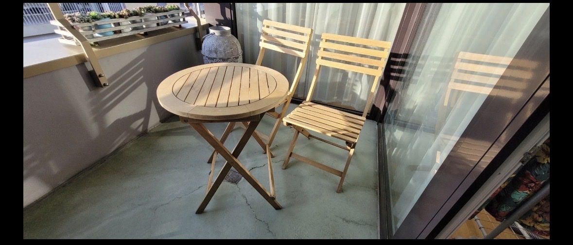 Set di tavolo e panche: Balkongarnitur Balkonset Gartenmöbel Balkonmöbel klappbar – Usato da Suhr venduto da parmaksiz 5