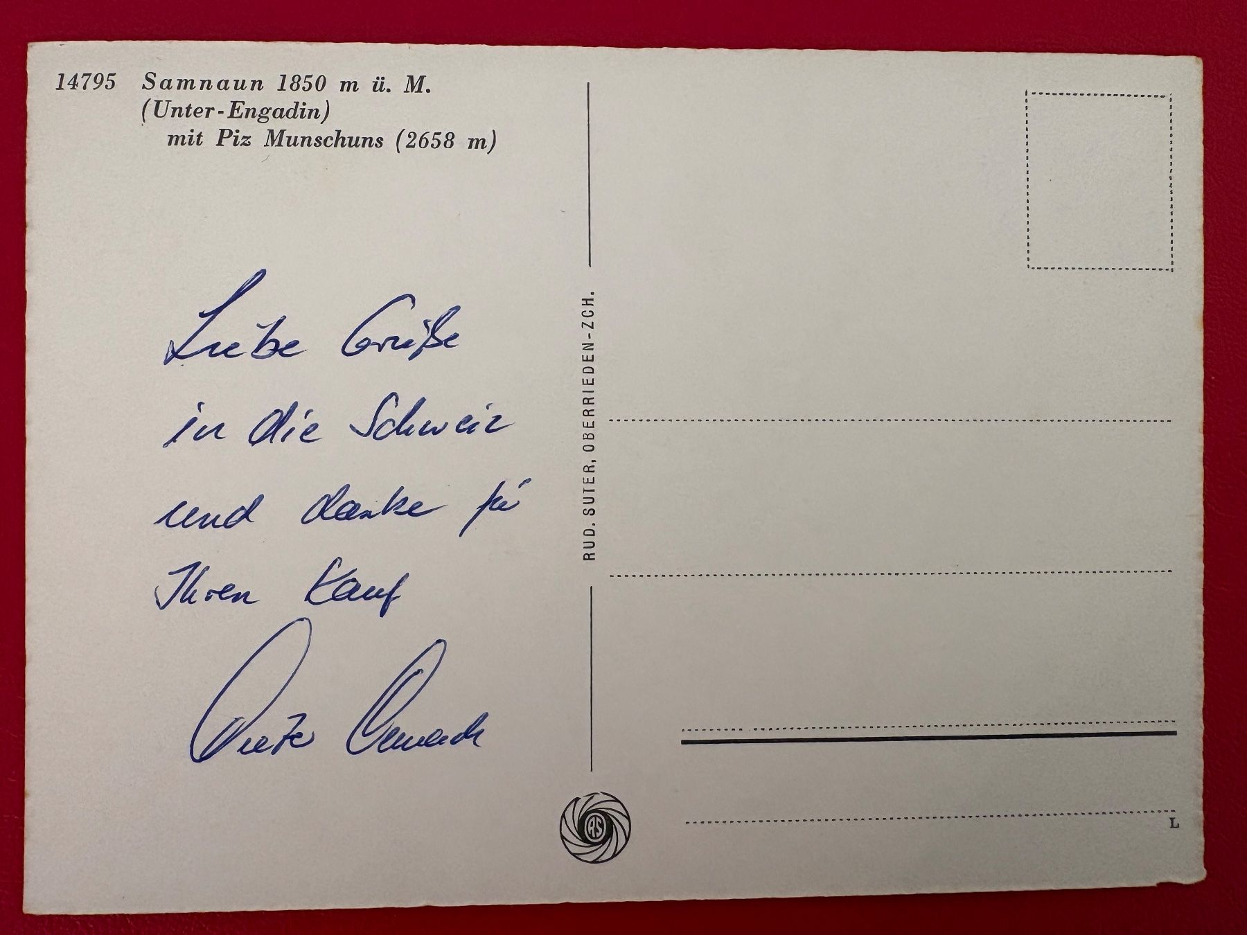 Cartoline postali: Samnaun mit Piz Munschuns – Usato da St-Légier-La Chiésaz venduto da Theo005 1