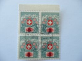 1916 Nachporto Aufbrauch 4er-Bl. 5/3 gest. SBK 38