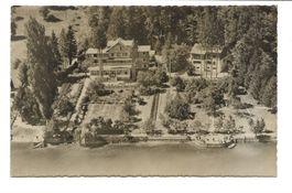 Sarnen (OW) Hotel Waldheim am Sarnersee - Flugaufnahme 1954