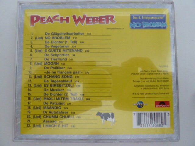 CD: Peach Weber - No Broblem – Usato da Au ZH venduto da sikoku 2