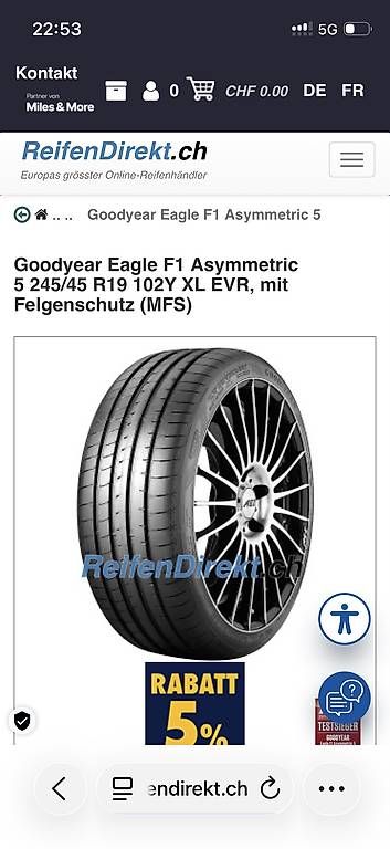 Pneus & Kompletträder: Goodyear 245/45 R19  – Gebraucht aus Regensdorf von Bani007 4