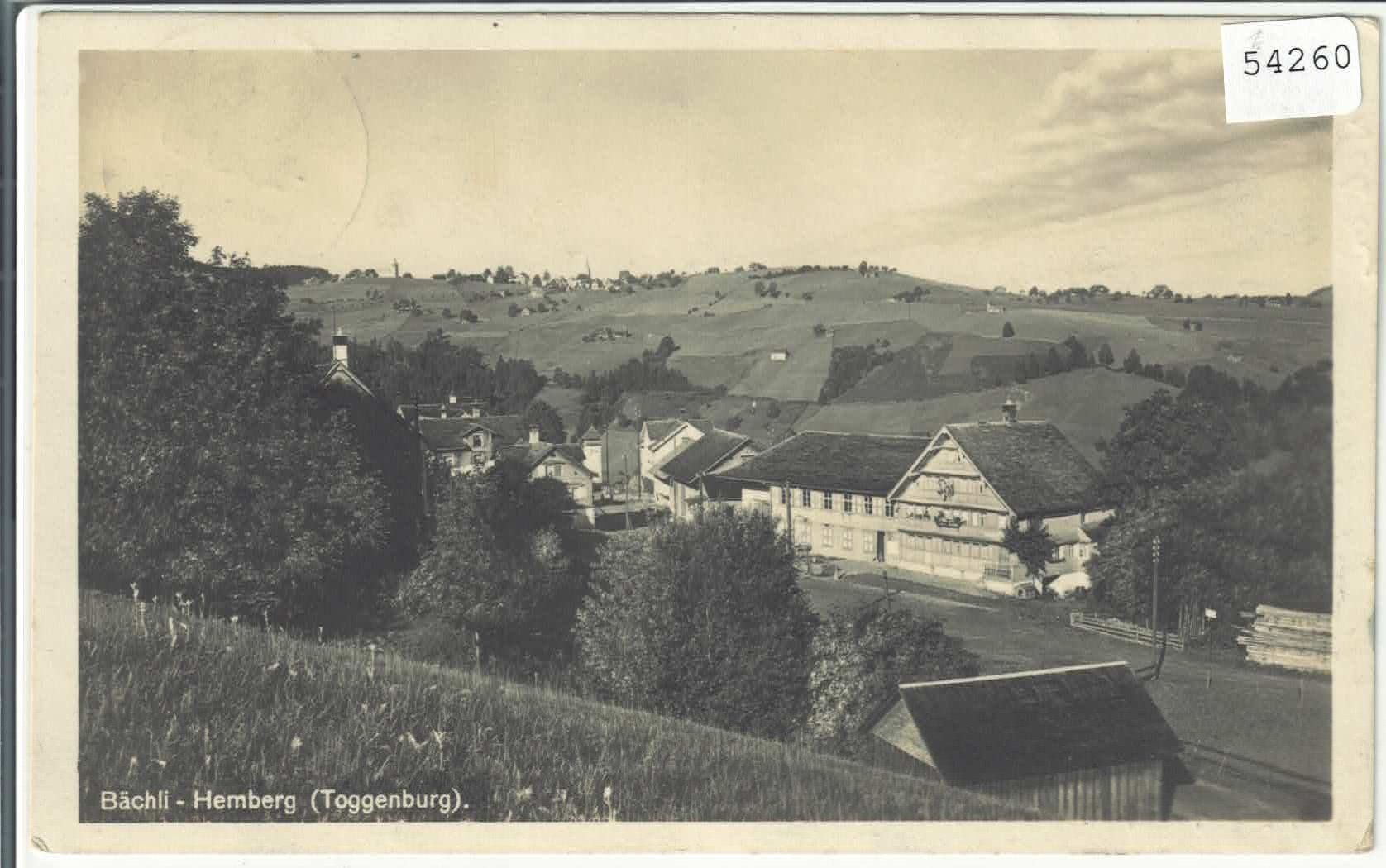 Cartoline postali: Bächli-Hemberg - Toggenburg – Usato da Ettingen venduto da Kartenplanet
