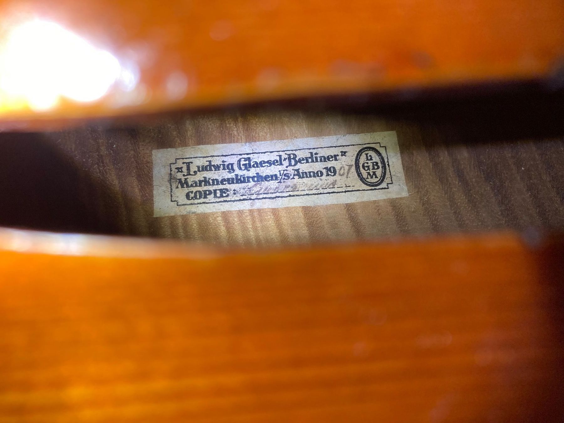 Strumenti musicali: Cello Ludwig Glaesel "Berliner", Markneukirchen 1907 – Usato da Basel venduto da ltr_dmh7 5