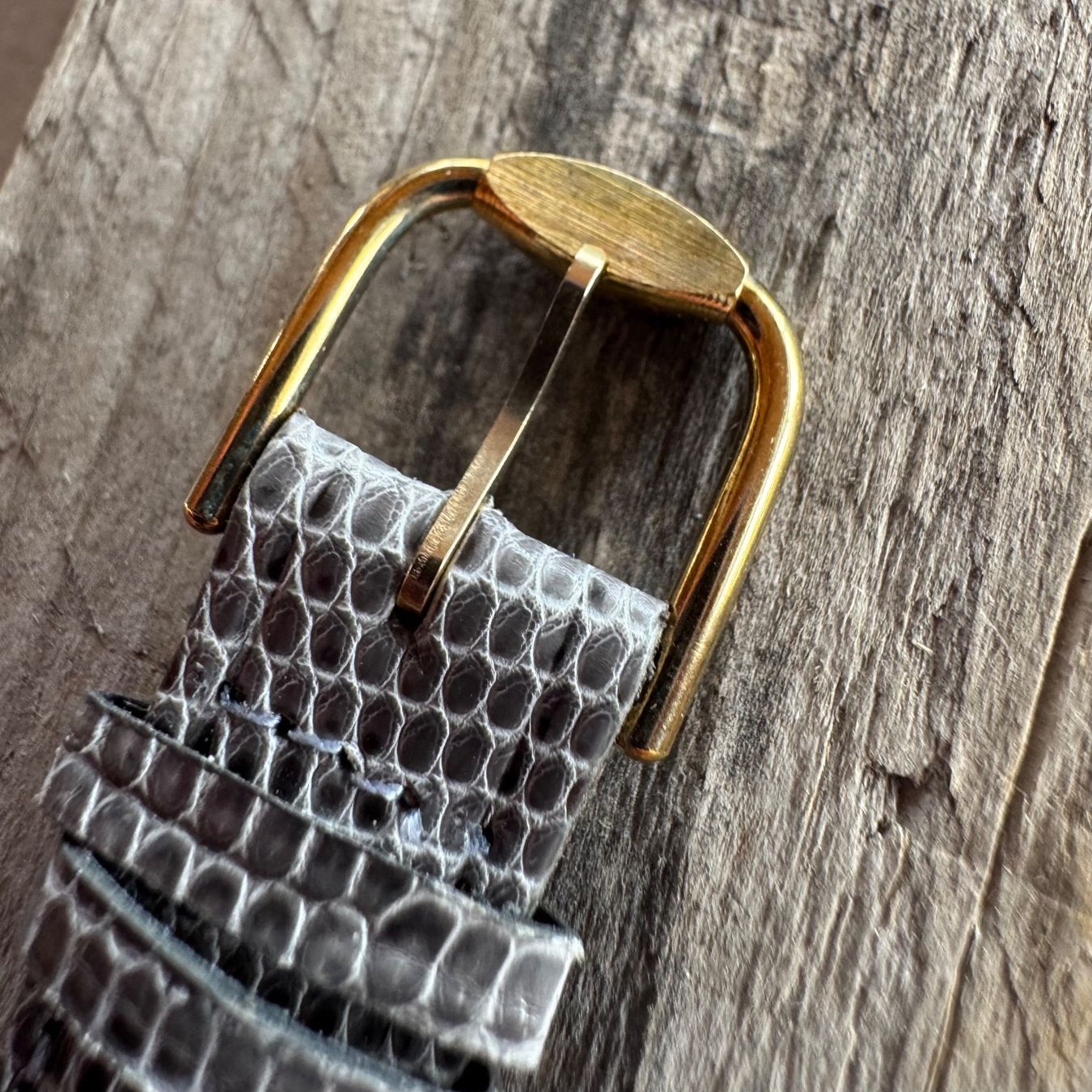 Bracciali & Braccialetti: Vintage Lizards Leather Watch Strap grey 15mm – Nuovo (secondo la descrizione) da Arzier-Le Muids venduto da Avanna 4
