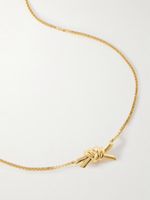 Bottega Veneta Knot Gold Necklace NEW