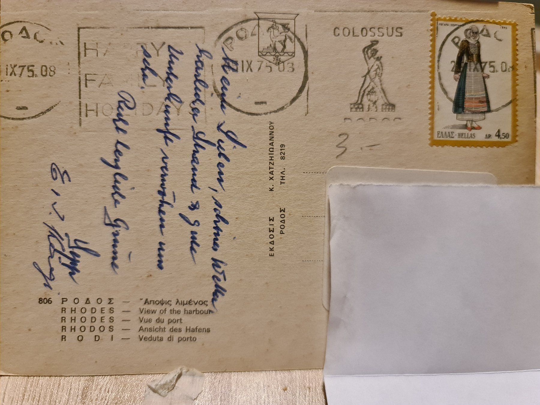 Cartoline postali: Ansichtskarte Rhodos Griechenland – Usato da Dintikon venduto da Vexi 1